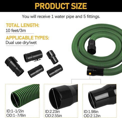 CMXZVBE38804 1-7/8 in. x 10 ft. Wet Dry Vac Professional Hose Attachment Kit,for Industrial-Grade Shop Vacuum Locking Hose, Fits Most Wet/Dry Vacuums with a 1-7/8 in. Diameter Hose in Kuwait