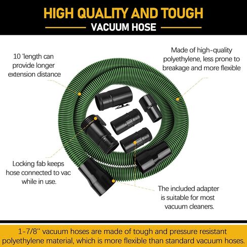CMXZVBE38804 1-7/8 in. x 10 ft. Wet Dry Vac Professional Hose Attachment Kit,for Industrial-Grade Shop Vacuum Locking Hose, Fits Most Wet/Dry Vacuums with a 1-7/8 in. Diameter Hose in Kuwait