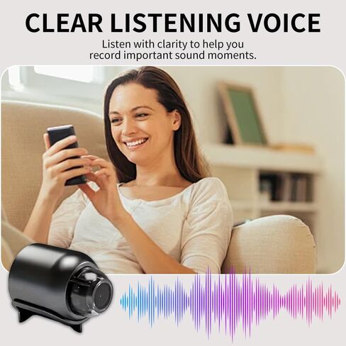 2Pcs Mini WiFi Cameras for Home, Car & Baby Monitoring | Wireless Security Camera with Real-Time Phone Alerts, Indoor/Outdoor Use, USB Powered, No SD Card in Saudi Arabia