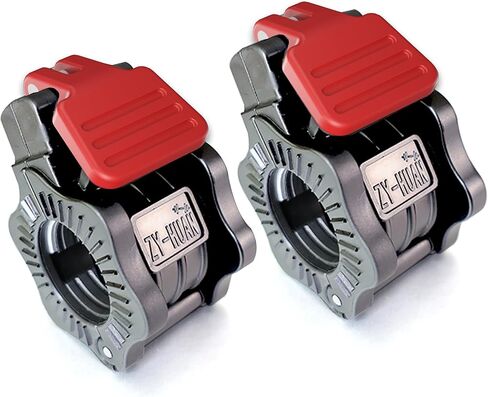 Adjustable Barbell Clips (2-Pack), Fits 0.98-1.1" Olympic & Standard Bars, Secure Locking Collars for Weight Lifting Strength Training in Saudi Arabia