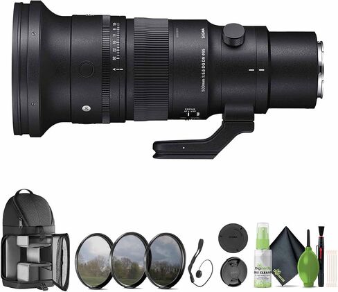 حزمة سيجما 500 ملم f/5.6 DG DN OS Sports Sony E (MFR Part # 186965). عدسة الكاميرا المفضلة لالتقاط الصور الشخصية الاحترافية وحفلات الزفاف والمغامرات الداخلية والخارجية والحياة البرية والسفر واستخدام الصور + الملحقات in Saudi Arabia