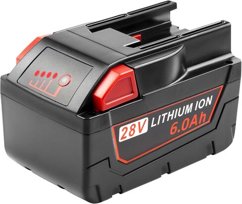 6000mAh 28V Battery Replacement for Milwaukee Mk28 Battery for Milwaukee Mk28 48-11-2830, V28, Mk28B, Mk28BX 48-11-2830, V28, 0726-20, 0719-20, 0779-22 Cordless Power Tools Li-Ion Battery in Kuwait