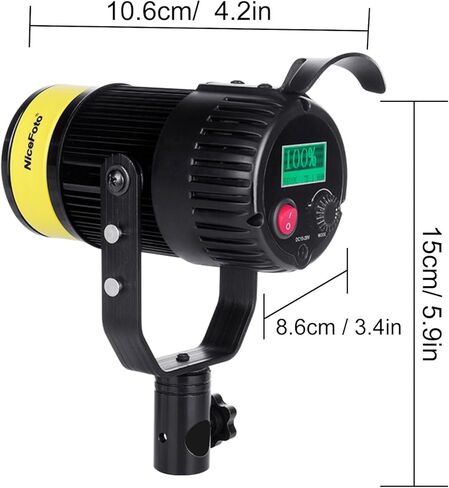 EBTOOLS LED Video Light, 3500LM 22000lux 2700K-6500K Dimmable, CRI 96+, 5 Effects, with Remote Controller, Photography Continuous Output Lighting (US Plug) in Saudi Arabia