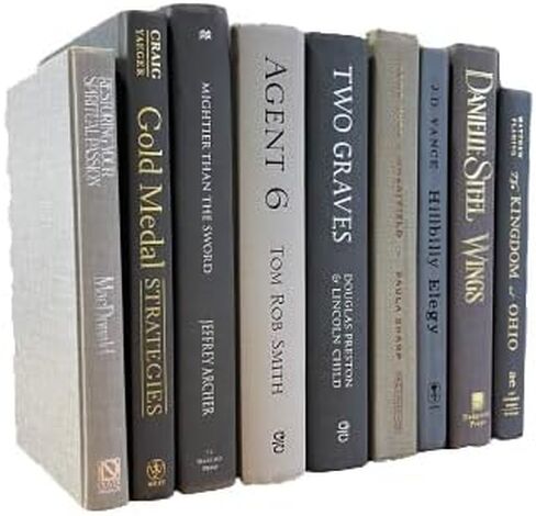 Real Books by Color for Office or Home Decor - Interior Design Wedding Display Photo Prop Staging Decoration (5 Books, Light Blue) in Kuwait