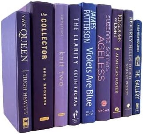 Real Books by Color for Office or Home Decor - Interior Design Wedding Display Photo Prop Staging Decoration (5 Books, Light Blue) in Kuwait