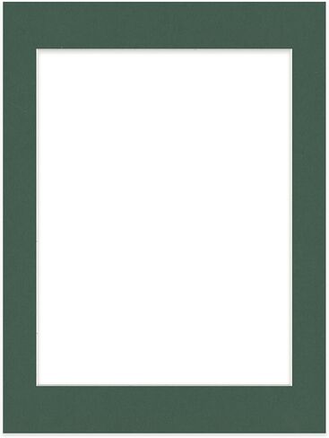 12x16 Mat Bevel Cut for 10x13 Photos - Acid Free Hunter Green Precut Matboard With Backing Board and Crystal Clear, Self Seal Photo Mat Bag - For Pictures, Photos, Framing - 4-ply Thickness in Saudi Arabia