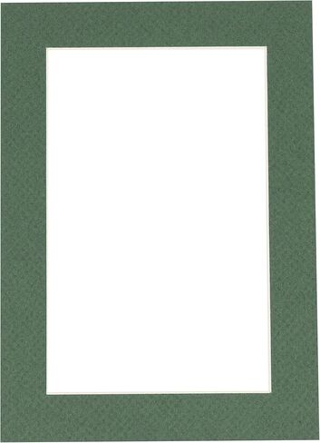 12x16 Mat Bevel Cut for 10x13 Photos - Acid Free Hunter Green Precut Matboard With Backing Board and Crystal Clear, Self Seal Photo Mat Bag - For Pictures, Photos, Framing - 4-ply Thickness in Saudi Arabia