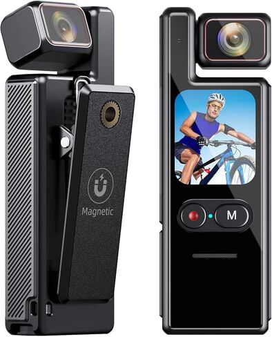 كاميرا EBTOOLS 4K HD المحمولة، 48 ميجابكسل، شاشة لمس 1.69 بوصة، عدسة قابلة للتعديل 180 درجة، مقاومة للاهتزاز، عدسة زاوية واسعة 140 درجة، خيط 1/4 بوصة، نقل سريع واي فاي، كاميرا فيديو محمولة، IP65 in Kuwait