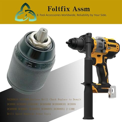 NA260834 N747286 استبدال تشاك الحفر بدون مفتاح إلى ديوالت DCD998 DCD998B DCD998W1 DCD998BR DCD998W1R1 DCD999 DCD999B DCD999N DCD999NT DCD999T1 DCD999X1 2-13 مم سرعة الحفر المطرقة أدوات الحفر الكهربائية in Kuwait