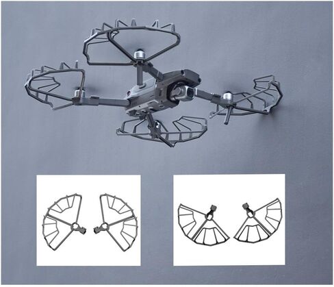 Fit for Mavic 2/Mavic 2 Pro/Zoom Drone Props Fully Enclosed Propeller Protector Wing Fan Cover Accessory Propeller Guard(Light Grey) in Kuwait