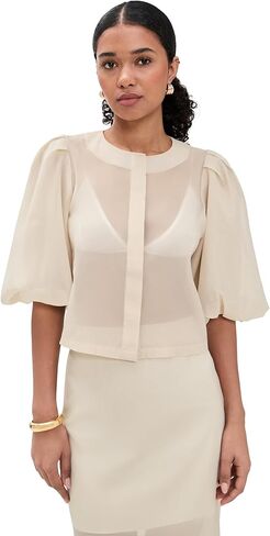 LE BOP Women's Liza Puff Sleeve in Organza in Kuwait