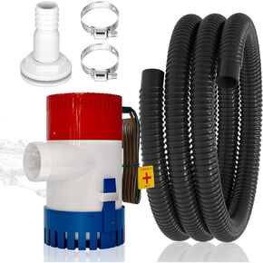 مضخة ماء آسن للقارب 1100 GPH 12 فولت مع مفتاح تعويم مضخة قارب أوتوماتيكية، مضخة مياه آسن بحرية عالية التدفق، مضخة غاطسة بالكامل للقوارب واليخوت والقوارب in Kuwait