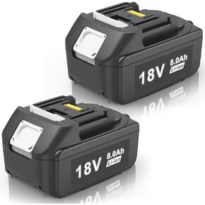 2 Pack 8.0Ah Replacement for Makita 18V Battery - Compatible with Makita Battery BL1860B BL1850B BL1840B BL1830B BL1815B, Fits Makita 18V Tools | High Capacity | Supports Fast Charging in Saudi Arabia