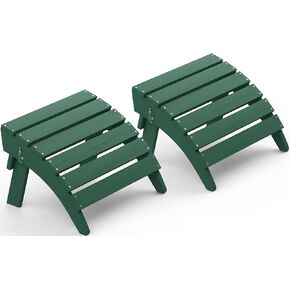 SERWALL Folding Adirondack Ottoman for Adirondack Chair, No-Assembly Weather Resistance Outdoor Footstool, High Impact Polystyrene Folding Adirondack Footrest, Gray in Saudi Arabia