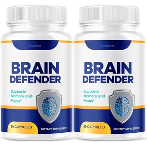 (2 حزمة) مدافع الدماغ - ملحق مدافع الدماغ الرسمي حبوب منع الحمل المتقدمة ، ودعم الدماغ الطبيعي للمدافعين عن الدماغ والذاكرة ، ومدافع في الدماغ ، والفيتامينات المتعددة ، 120 كبسولة لمدة شهرين in Kuwait