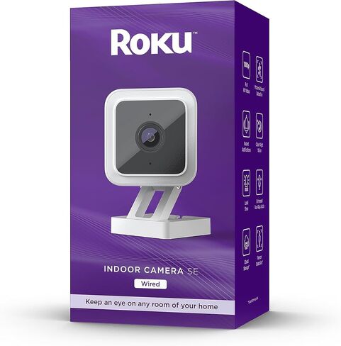 Roku CS1000R كاميرا داخلية للمنزل الذكي SE - كاميرا أمان سلكية مع كشف الحركة والصوت (متجددة) in Kuwait