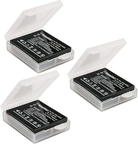Kastar بطارية 3 حزمة لباناسونيك لوميكس CGA-S005 CGA-S005A/1B CGA-S005E CGA-S005GK DMW-BCC12 ولوميكس DMC-FS1 DMC-FS2 DMC-FX01 DMC-FX07 DMC-FX1 DMC-FX3 DMC-FX180 DMC-LX1 DMC-LX3 in Kuwait