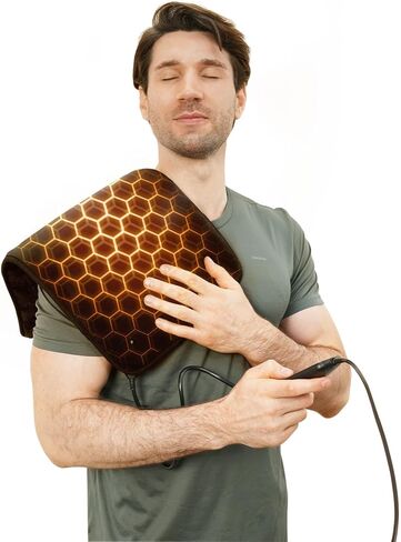 UTK 30s Fast Heating Pad for Back Pain & Period Cramps, 3X Far Infrared Deeper Pain Relief, Hotter to 160℉, FSA-HSA Eligible, 4H Auto Off, 8 Heat Settings,Machine Washable,Gift for Women Men 24" x 12" in Saudi Arabia