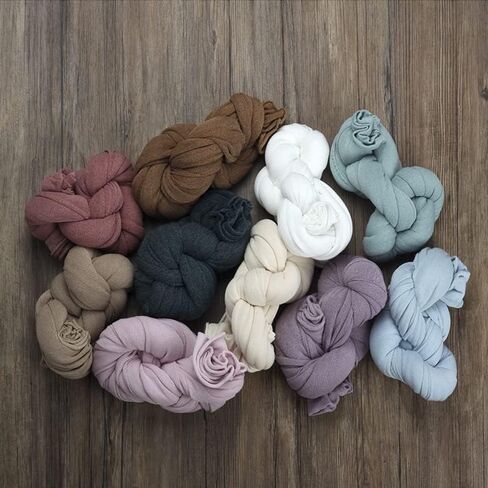 Newborn Posing Wrap, Newborn Photography Props Soft Stretch Knit Blanket, Handmade Wrap for Baby Boy Girl Photoshoot (Green) in Saudi Arabia