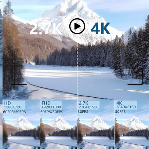 كاميرا فيديو Zopsc 4K، 80 ميجابكسل HD 3 بوصة وشاشة دوران 270 درجة، 18X تكبير مسجل فيديو رقمي مع فلاش LED، للسفر in Saudi Arabia