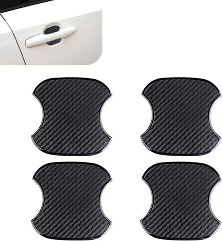 4pcs مقبض باب السيارة واقي الخدش ، ملصق وعاء أبواب الألياف الكربونية ثلاثية الأبعاد ، أبواب شاملة مضادة للخلع في فيلم حماية الطلاء ، لمعظم المركبات in Kuwait