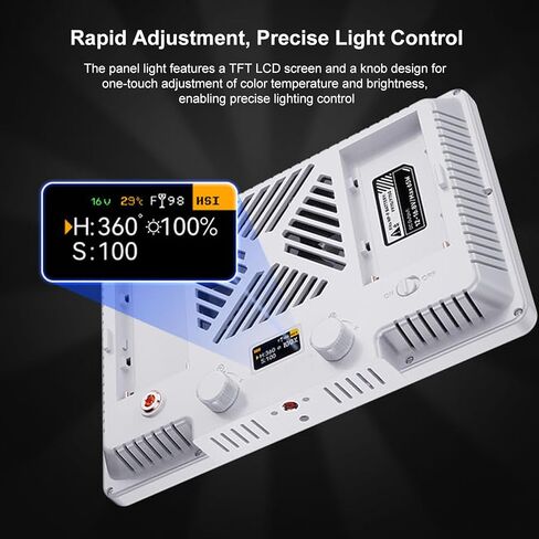 Sanpyl RGB LED Panel Light, 2500 to 9900K Dimmable, 4550lux Output, 1008LED Bead, 24 Special Effects, App Control, for Streaming in Saudi Arabia