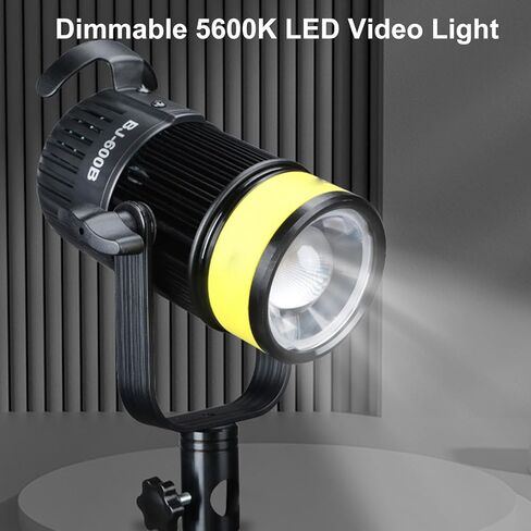 EBTOOLS LED فيديو ضوئي، 35000lux 5600K CRI 96+ إضاءة تصوير فوتوغرافي قابلة للتعتيم مع زاوية شعاع قابلة للتعديل، لتصوير منتجات المجوهرات الشخصية والبث المباشر (قابس أمريكي 500 وات) in Saudi Arabia