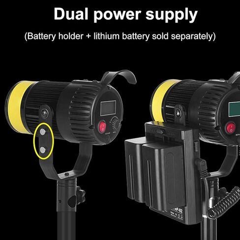 EBTOOLS LED فيديو ضوئي، 35000lux 5600K CRI 96+ إضاءة تصوير فوتوغرافي قابلة للتعتيم مع زاوية شعاع قابلة للتعديل، لتصوير منتجات المجوهرات الشخصية والبث المباشر (قابس أمريكي 500 وات) in Saudi Arabia