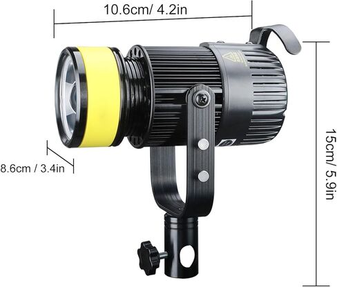 EBTOOLS LED فيديو ضوئي، 35000lux 5600K CRI 96+ إضاءة تصوير فوتوغرافي قابلة للتعتيم مع زاوية شعاع قابلة للتعديل، لتصوير منتجات المجوهرات الشخصية والبث المباشر (قابس أمريكي 500 وات) in Saudi Arabia