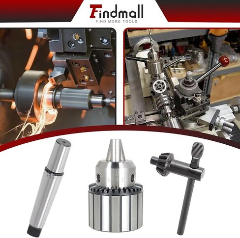 findmall JT3 Drill Chuck 3/16 Inch - 3/4 Inch Drill Press Chuck Super Heavy Duty with MT3 Shank Chuck Key in Saudi Arabia