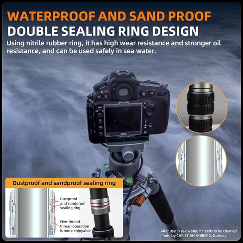 Fotopro Carbon Fiber Tripod with 54mm Large Ball Head, 74" Professional Camera Tripod Stand for Travel, 25kg/55lbs Load, Global Elite Waterproof for DSLR Video Camera Landscape Photography, GEP TL-74C in Saudi Arabia