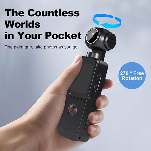 كاميرا رياضية PUSOKEI 5K WiFi، عدسة دوارة 270 درجة مع زاوية واسعة 150 درجة وEIS مضادة للاهتزاز، كاميرا حركة 1.69 شاشة لمدونات الفيديو وركوب الدراجات والمغامرات الخارجية in Kuwait