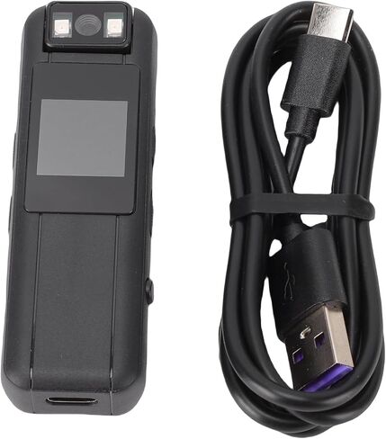 Sanpyl Mini Body Camera 1080P, 180 Rotating Lens POV Camera Wearable with Back Clip, Hands Free for First Person Recording Cycling Travel Security in Kuwait