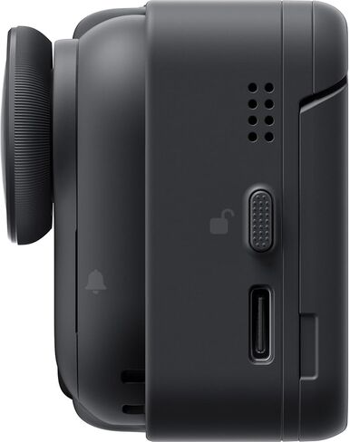Insta360 GO Ultra Standard Bundle Midnight Black - كاميرا صغيرة بدون استخدام اليدين بدقة 4K، خفيفة الوزن ومحمولة، تتميز بالإضاءة المنخفضة، التثبيت، حزمة عمر البطارية 200 دقيقة مع ذاكرة 128 جيجابايت، حافظة + المزيد in Kuwait