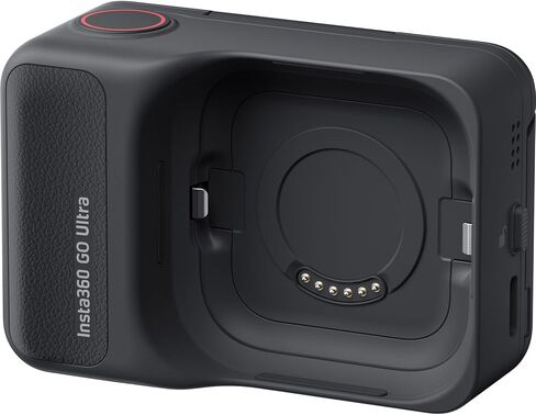 Insta360 GO Ultra Standard Bundle Midnight Black - كاميرا صغيرة بدون استخدام اليدين بدقة 4K، خفيفة الوزن ومحمولة، تتميز بالإضاءة المنخفضة، التثبيت، حزمة عمر البطارية 200 دقيقة مع ذاكرة 128 جيجابايت، حافظة + المزيد in Kuwait