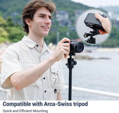 2 Pack Arca Swiss Quick Release Plate & Clamp V3, 38mm Camera Mount Plate with 4-Sided QR, Aluminum for Tripod Monopod Strap in Saudi Arabia