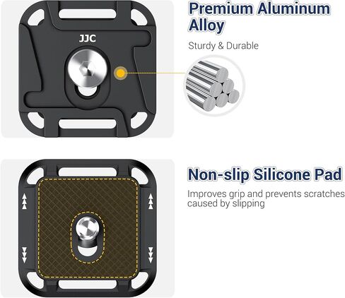 2 Pack Arca Swiss Quick Release Plate & Clamp V3, 38mm Camera Mount Plate with 4-Sided QR, Aluminum for Tripod Monopod Strap in Saudi Arabia
