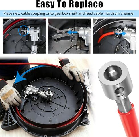 64348 70' of 5/16" Cable Assembly with Sheath & Couplings Fit for Ridgid K9-204 Flexshaft Drain Cleaning Machine for 2" to 4" Pipe in Saudi Arabia