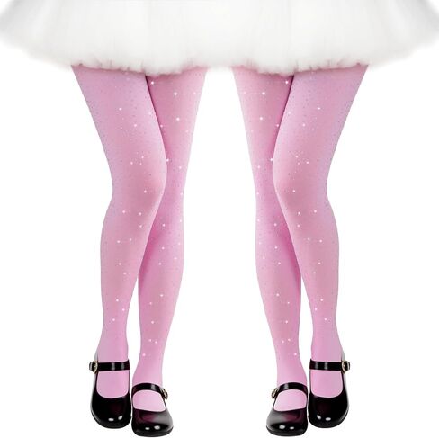 زوجان من الجوارب اللامعة للبنات أطفال الباليه جوارب الرقص لصالح ملحقات Cosplay Toddler School Dress Cosplay in Saudi Arabia