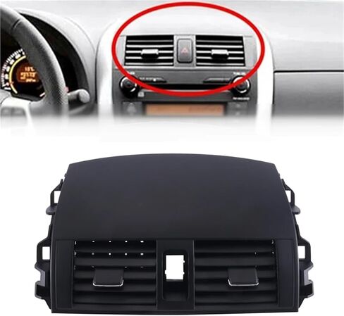 لوحة تنفيس A/C Center Dash A/C لتويوتا كورولا 2008-2013 (أسود) in Saudi Arabia