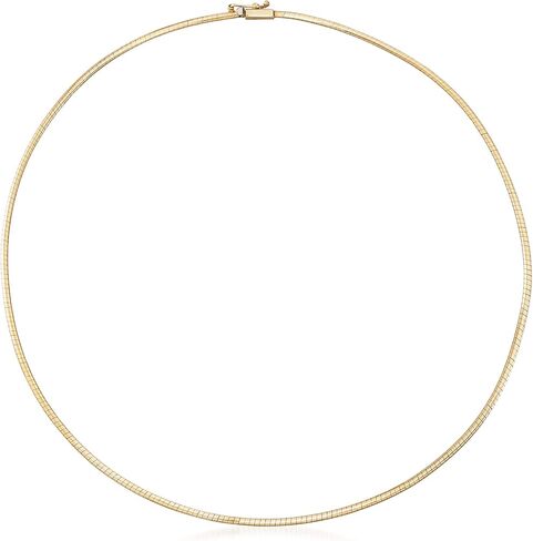 Ross-Simons Italian 2mm 14kt Yellow Gold Omega Necklace in Saudi Arabia