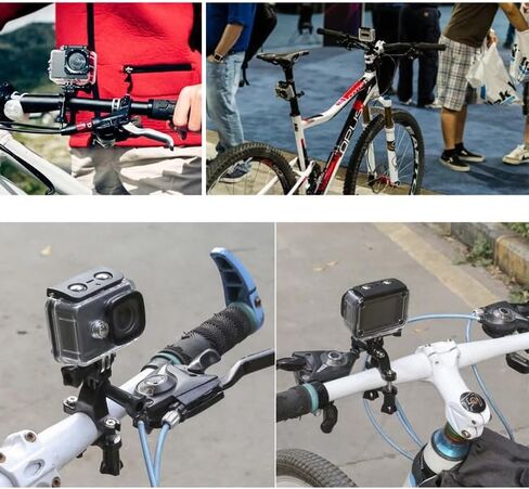 Reflex Camera Bike Handlebar Pole Clamp Mount Compatible with Go Pro Hero 13-5, Session, Insta 360 - Durable, Adjustable Action Camera Mount in Saudi Arabia