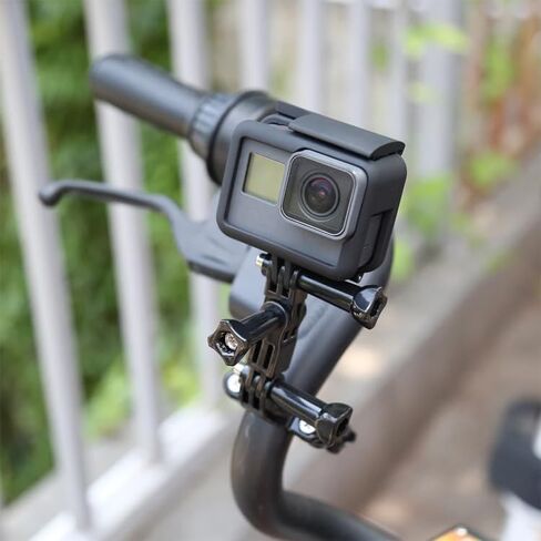 Reflex Camera Bike Handlebar Pole Clamp Mount Compatible with Go Pro Hero 13-5, Session, Insta 360 - Durable, Adjustable Action Camera Mount in Saudi Arabia