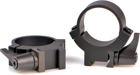 WARNEWarne Scope Mounts، حلقات عيار 22، 1 بوصة، ارتفاع متوسط، حافة نارية، أسود غير لامع in Kuwait