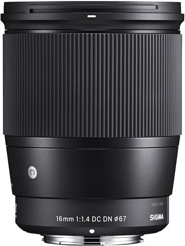 مجموعة عدسات سيجما 16 ملم f/1.4 DC DN المعاصرة لـ Sony E Mount (MFR Part # 402965). مثالية للصور الاحترافية وحفلات الزفاف والمغامرات الداخلية والخارجية والحياة البرية والسفر واستخدام الصور + الملحقات in Kuwait