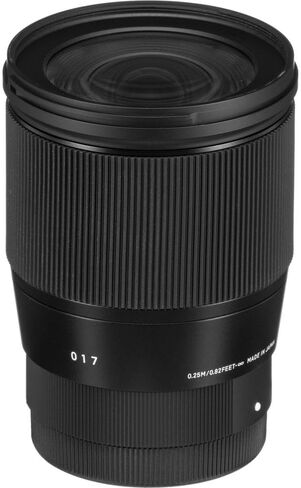 مجموعة عدسات سيجما 16 ملم f/1.4 DC DN المعاصرة لـ Sony E Mount (MFR Part # 402965). مثالية للصور الاحترافية وحفلات الزفاف والمغامرات الداخلية والخارجية والحياة البرية والسفر واستخدام الصور + الملحقات in Kuwait