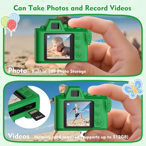Hard Wearing Camera with 64GB Memory 64MP Photo Resolution Rechargeable Battery Ergonomic Plan for Juvenile Photographers Outdoor Ready Elastomer Camera in Saudi Arabia