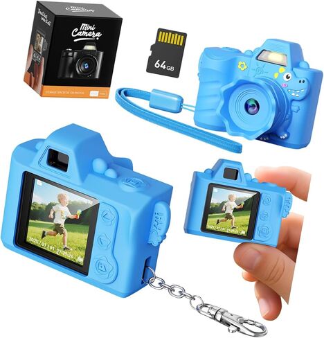 Hard Wearing Camera with 64GB Memory 64MP Photo Resolution Rechargeable Battery Ergonomic Plan for Juvenile Photographers Outdoor Ready Elastomer Camera in Saudi Arabia