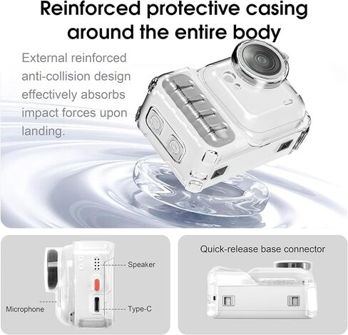 TPU Protective Cover for Insta360 Go Ultra Action Camera Sleeve with Lens Cap Cover Accessories (Transparent) in Saudi Arabia