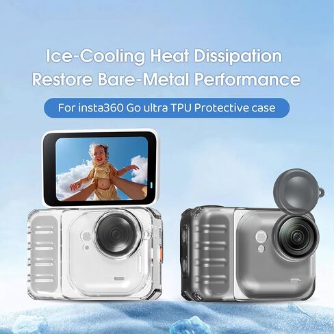 TPU Protective Cover for Insta360 Go Ultra Action Camera Sleeve with Lens Cap Cover Accessories (Transparent) in Saudi Arabia